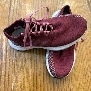Adidas Pureboost Go Red Maroon Running Shoes Sneakers Womens Size 7.5